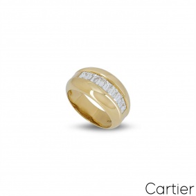 Cartier Yellow Gold Diamond Bombe Ring